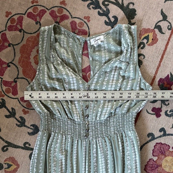 Japna Olive Floral Striped Jumpsuit - Picture 6 of 9